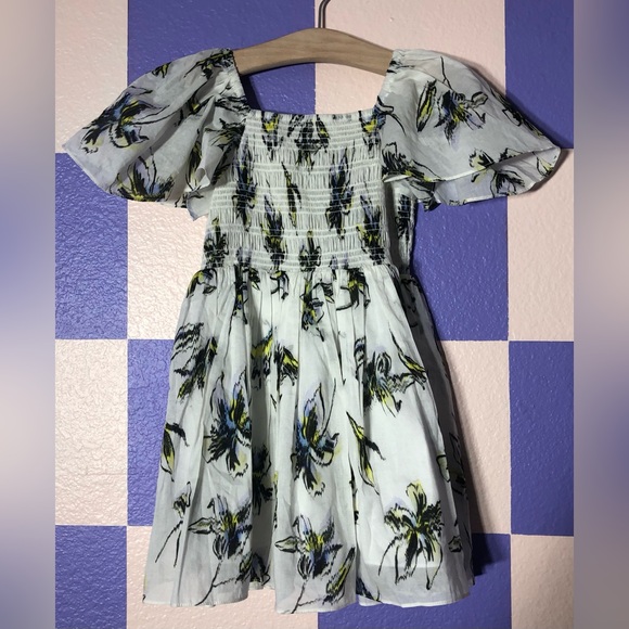 Tanya Taylor Mini Glenda Dress in White Warped Lily - Size XS (4 / 5) - Picture 4 of 8